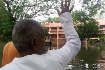 Celebs at Chennai Flood Relief Activities